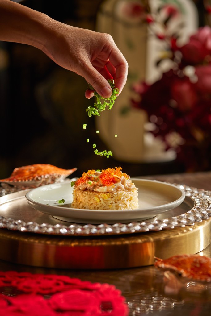 Fragrant Egg Fried Rice, Crab Meat & Tobiko