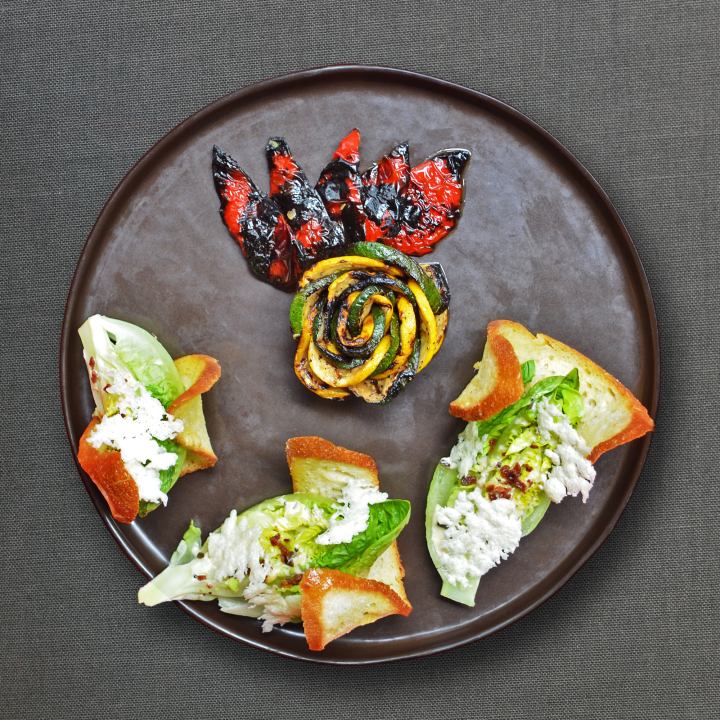 Classic Caesar Salad with Condiments 