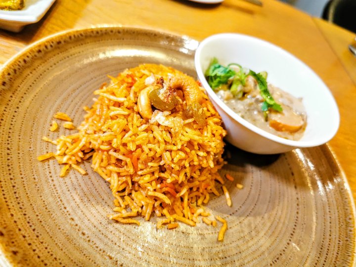 Zafrani Vegetable Biriyani and Vegetable Korma